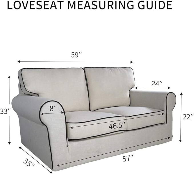 PureFit Super Stretch Sofa Slipcover – Spandex Non Slip Soft Couch Sofa Cover, Washable Furniture Protector with Non Skid Foam and Elastic Bottom for Kids, Pets （Loveseat, Taupe）