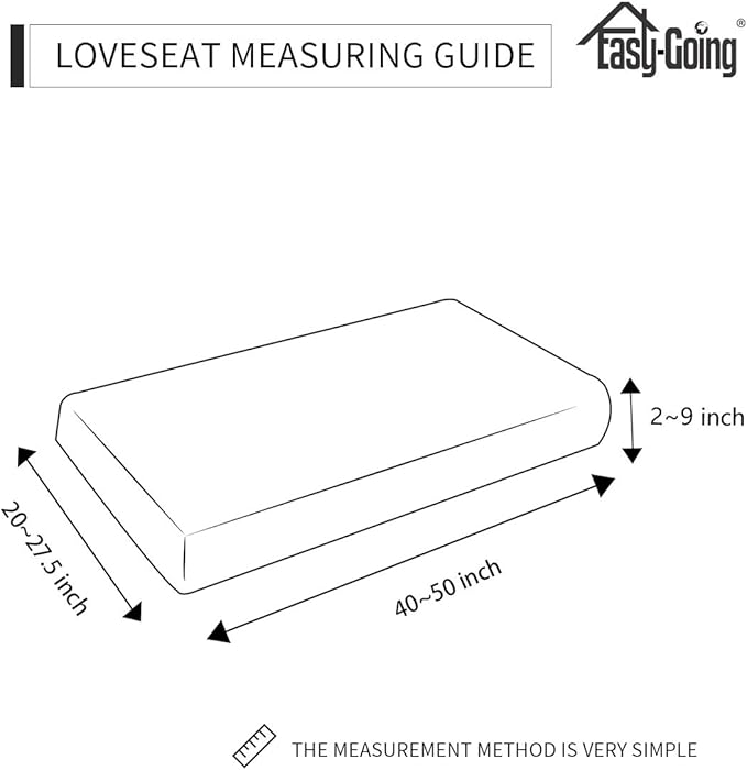 Easy-Going Stretch Loveseat Cushion Cover Sofa Cushion Furniture Protector Sofa Seat Sofa Slipcover Sofa Cover Soft Flexibility with Elastic Bottom(Loveseat Cushion, Olive Green)