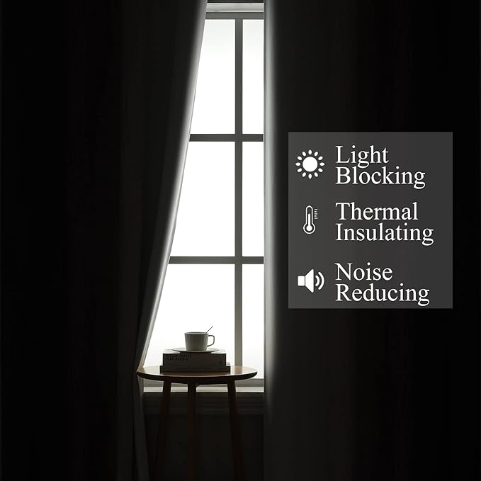 Estelar Textiler Purple and Greyish White Room Darkening Blackout Curtains 84 Inches Long for Living Room, Thermal Insulated Ombre Light Blocking Grommet Blackout Drapes for Bedroom, 42Wx84L, 2 Panels