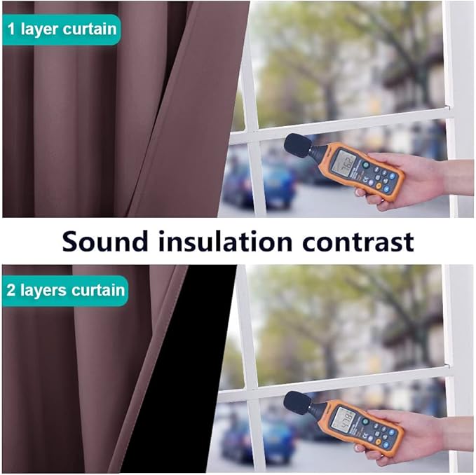 NICETOWN 100% Blackout Window Curtain Panels, Full Light Blocking Drapes with Black Liner for Nursery, 72-inch Drop Thermal Insulated Draperies (Dry Rose, 2 Pieces, 70-inch Wide Per Panel)