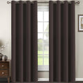 H.VERSAILTEX Brown Blackout Curtains for Living Room 120 Inches Length, Blackout Curtains for Bedroom Curtains & Drapes Thermal Insulated Drapes - Chocolate Brown, 1 Panel, 52" W x 120" L
