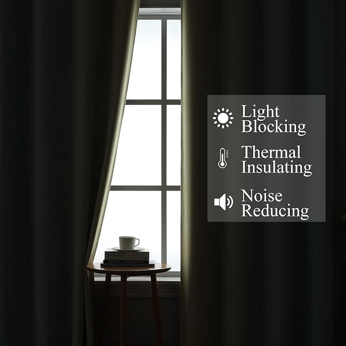 Estelar Textiler Full Room Darkening Gradient Blackout Curtains 72 Inch Length 2 Panels Set, Ombre Aqua and Beige Thermal Insulated Full Light Blocking Grommet Blackout Drapes for Bedroom, 52Wx72L