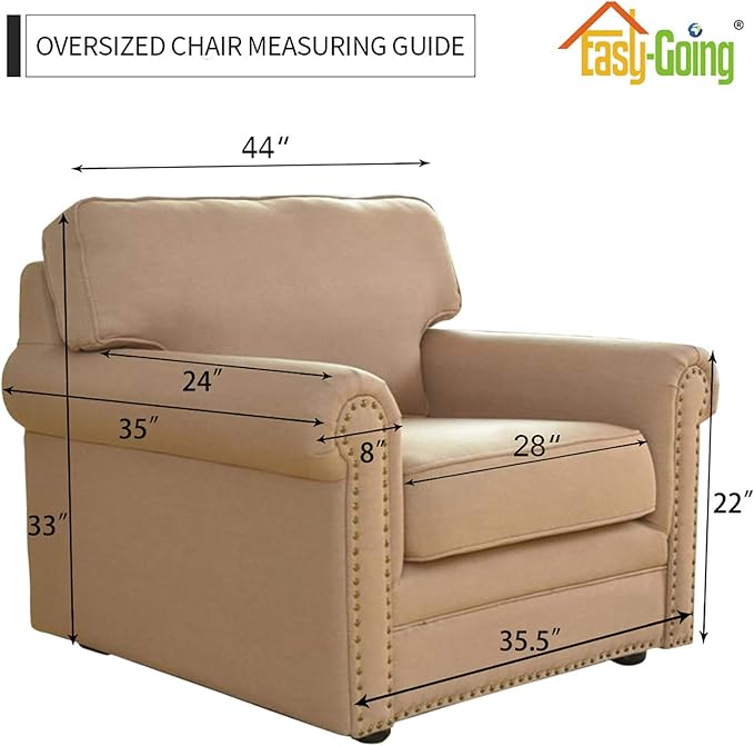 Easy-Going Stretch Oversized Chair Sofa Slipcover 1-Piece Couch Sofa Cover Furniture Protector Soft with Elastic Bottom for Kids Spandex Jacquard Fabric Small Checks Dark Green
