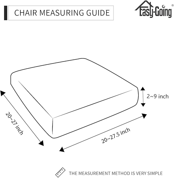 Easy-Going Stretch Cushion Cover Sofa Cushion Furniture Protector Sofa Seat Sofa slipcover Sofa Cover Soft Flexibility with Elastic Bottom(Chair Cushion,Light Gray)