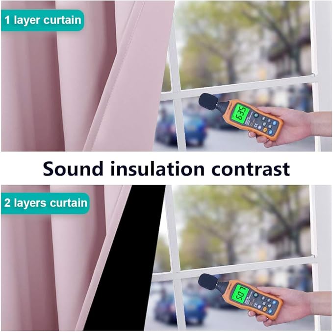 NICETOWN Full Shading Curtains 90" Long 2 Panels Set for Windows, Lavender Pink, Pack of 2, 52" W, Super Heavy-Duty Black Lined Blackout Curtains for Bedroom, Privacy Assured Window Treatment