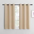 NICETOWN Room Darkening Curtain Panels for Cafe, Thermal Insulated Grommet Room Darkening Draperies/Drapes for Window (Biscotti Beige, 2 Panels, W42 x L40 -inch)