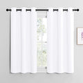 NICETOWN White Window Curtain Panels 50 inch Length, 50% Light Blocking Curtains for Bedroom & Dining Room Window (Set of 2, 42 inches x 50 inches)