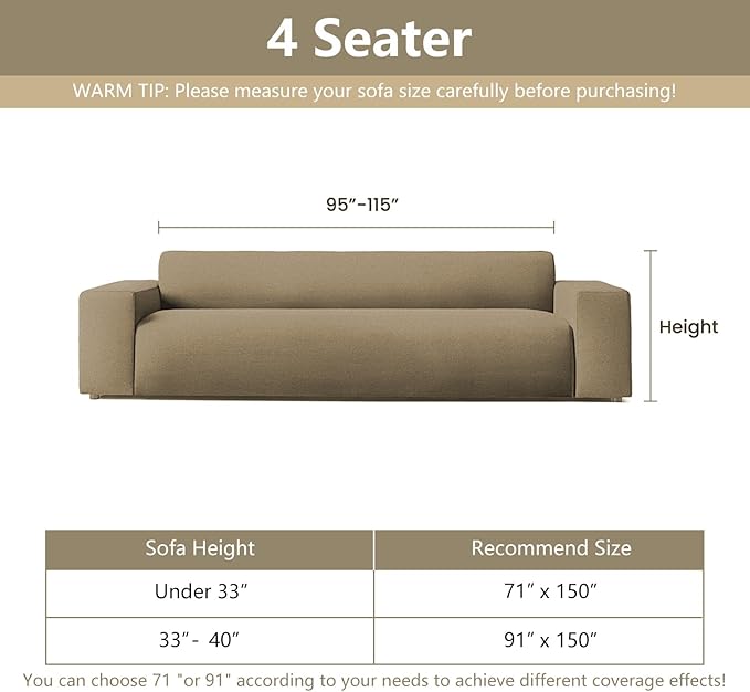 MYSKY HOME Couch Covers for Sofa, Dog Couch Cover Protector, Dark Grey Lines Sofa Covers for Sectional L Shape, Pets Couch Throw Cover Washable Durable Large Couch Cover for Dogs, Cats, 91"X150"