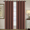 H.VERSAILTEX Blackout Curtain for Living Room Thermal Insulated Window Treatment Curtain Extra Long 96 inch Length Energy Saving Solid Grommet Top Blackout Drape, One Panel, Rust, 52" W x 96" L