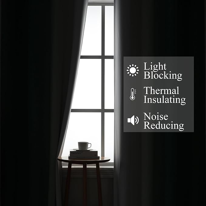 Estelar Textiler Green and Greyish White Gradient Blackout Curtains 102 Inches Long for Bedroom, Thermal Insulated Full Room Darkening Ombre Gray Grommet Drapes for Living Room, 52Wx102L, 2 Panels
