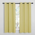 NICETOWN Room Darkening Curtains for Kitchen, Paler Yellow, Set of 2, 42 inches Wide by 50 inches Long, Window Treatment Thermal Insulated Solid Grommet Room Darkening Curtains/Drapes for Bedroom