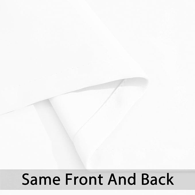 Yakamok White Curtains 63 Inch Length Room Darkening Grommet Light Blocking Thermal Insulated Blackout Window Curtain for Bedroom Living Room 52" W x 63" L (Set of 2 Panels,Pure White)