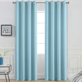 Yakamok Blackout Curtains for Bedroom,Grommet Thermal Insulated Room Darkening Curtains for Living Room, Set of 2 Panels (52 x 96Inch, Sky Blue)