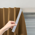 Self Adhesive Curtains, Stick Curtain Blackout Shades Window Cover Curtains for Living Room No Drilling, 47" W X 59" L, Brown, 1 Panel