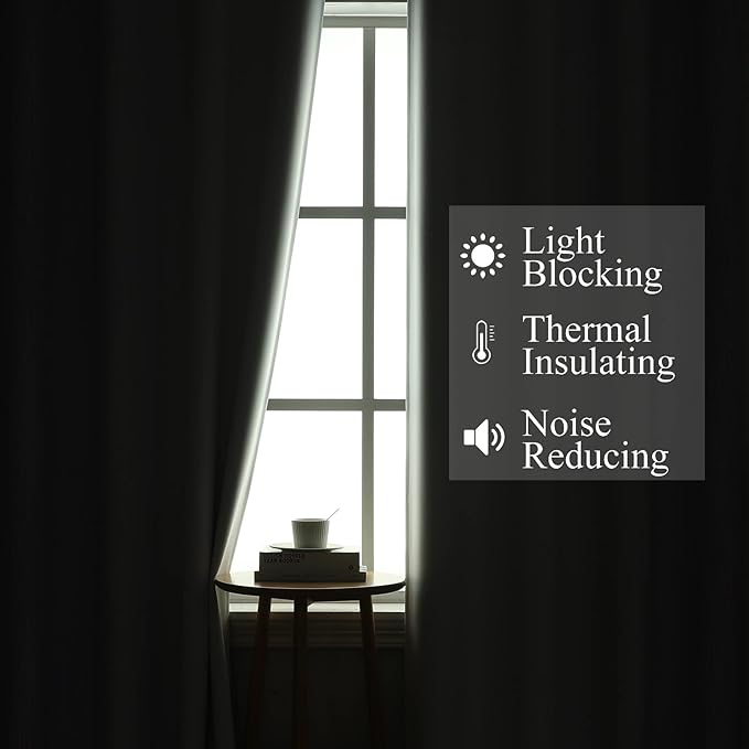 Estelar Textiler Lilac and Greyish White Gradient Blackout Curtains for Bedroom, Thermal Insulated Ombre Blackout Drapes, Light Blocking Energy Saving Curtains for Living Room,52Wx84L,2 Panels