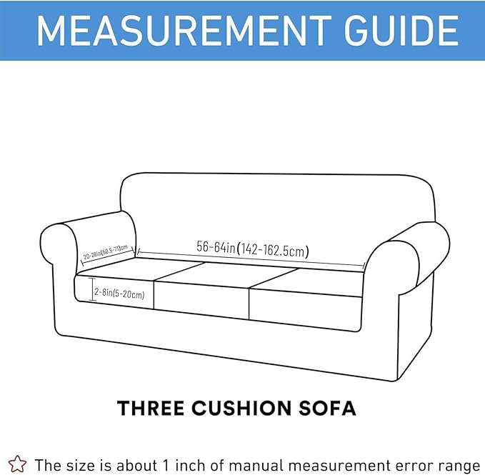 hyha Waterproof Couch Cushion Covers for Pets, Non Slip Sofa Seat Cover for Dogs Washable, Soft Thick Stretch Jacquard Fabric, Sofa Slipcovers with Elastic Bottom (1 Piece for Large, Light Beige)
