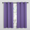 NICETOWN Lilac Purple Blackout Curtains for Bedroom (1 Pair, 42 x 63 inches), Farmhouse Thermal Insulated Room Darkening Drapes for Windows