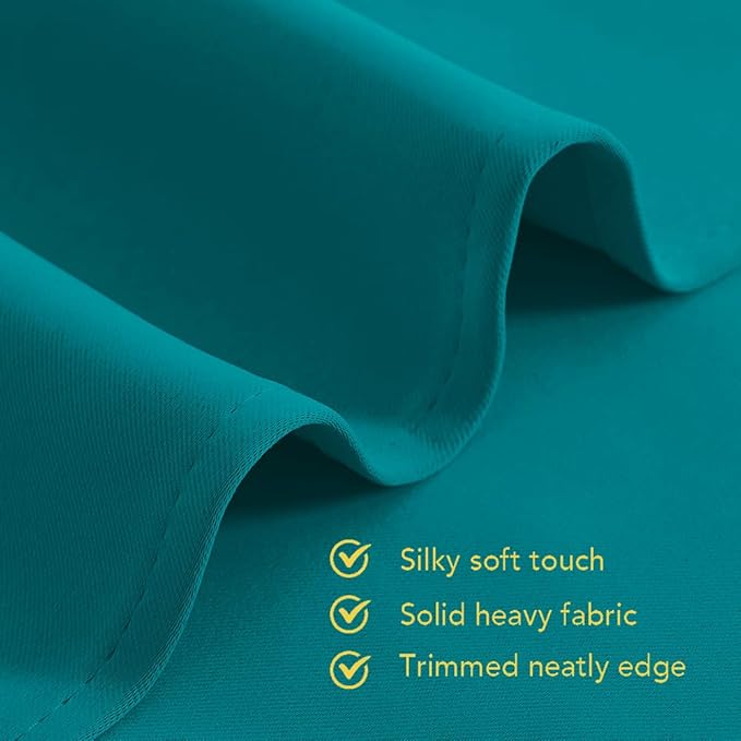 NICETOWN Room Darkening Curtains 80 inch Length 2 Panels, Peacock Teal, 2 Pieces, W42, Thermal Insulated Grommet Blackout Curtains for Modern Casual Elegant Bedroom Kids Room Theme Decoration