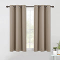 NICETOWN Blackout Curtain Panels for Bedroom, 2 Panels, W42 x L60 inches, Taupe, Thermal Insulated Grommet Top Blackout Draperies and Drapes