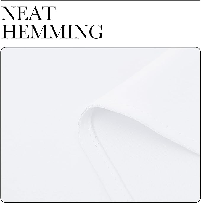 NICETOWN White Curtains for Bedroom, Short Curtains & Draperies for Small Window, Home Decoration Draperies (34 in x 63 in (W x L), 2 PCs)