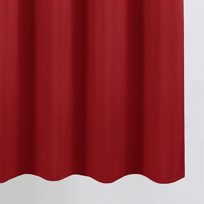 LEMOMO Bright Red Blackout Curtains 52 x 63 Inch Length/Set of 2 Curtain Panels/Thermal Insulated Room Darkening Blackout Curtains for Bedroom