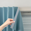 Self Adhesive Curtains, Portable Blackout Curtains Fabric Curtains for Living Room No Drilling, 47" W X 84" L, Lake Blue, 1 Panel