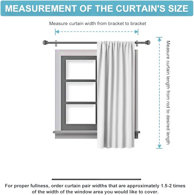 RYB HOME Bedroom Blackout Curtains - Thermal Insulated Noise Reducing Room Darkening Curtains Sunlight Shades Draperies for Nursery Bedroom Bathroom, 42 W x 45 L, Brown, Set of 2