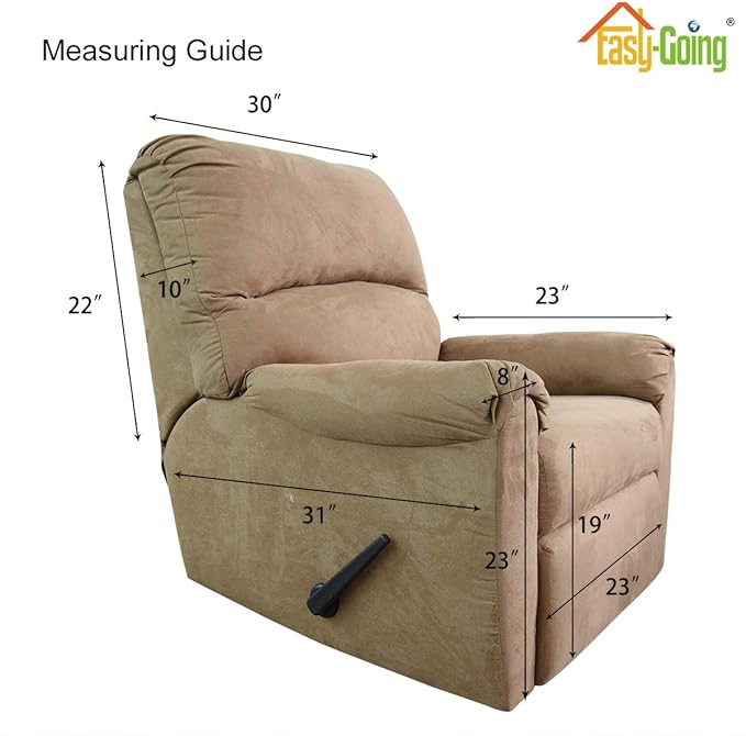 Easy-Going Recliner Chair Slipcover Reversible Sofa Cover Water Resistant Couch Cover Furniture Protector with Elastic Straps for Pets Dog (Recliner 22 inch, Navy/Navy)