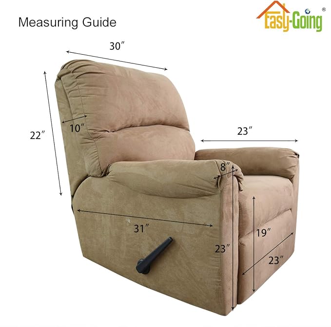 Easy-Going Recliner Chair Slipcover Reversible Sofa Cover Water Resistant Couch Cover Furniture Protector with Elastic Straps for Pets Dog (Recliner 22 inch, Dark Gray/Beige)