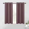 NICETOWN Modern Blackout Curtains Noise Reducing, Thermal Insulated and Privacy Room Darkening Drape Panels for Boy's Guest Room Door Small Short Window (Dry Rose, 2 Panels, W42 x L45 -Inch)