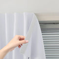 Self Adhesive Curtains Portable Blackout Curtain Simple and Easy to Install Bedroom Window Thermal Lnsulated Kitchen Room Darkening Black Small Drapes, 59" W X 96" L, White, 1 Panel