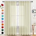 SpaceDresser Basic Rod Pocket Sheer Voile Window Curtain Panels Sage Green 1 Pair 2 Panels 52 Width 96 Inch Long for Kitchen Bedroom Children Living Room Yard（Sage Green, 52W x 96L）
