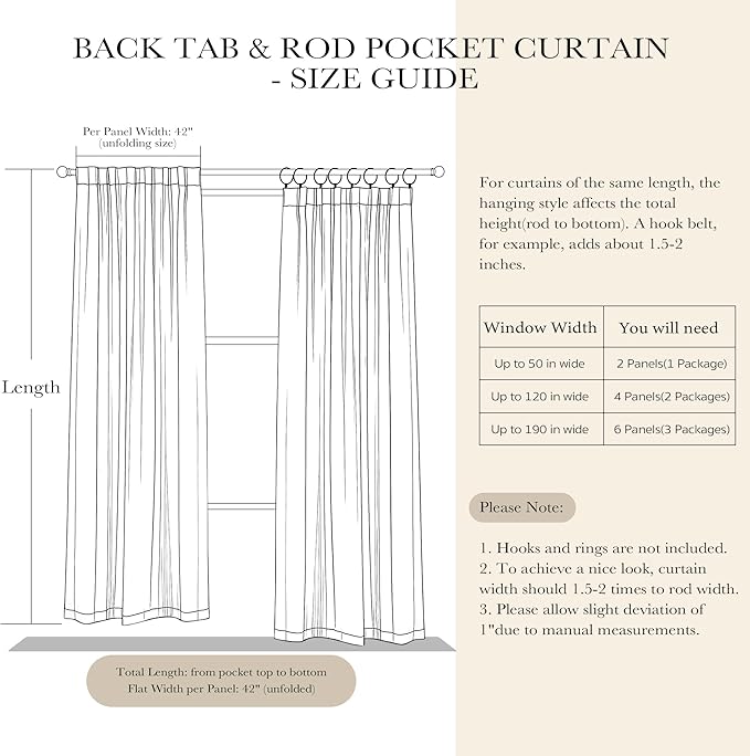 PONY DANCE Short Window Curtains 36 - Kitchen Tiers Valances Light Filter Rod Pocket Back Tab Drapes Blinds Match with Panels, 42 W x 36 in L, Pure White, 2 Pieces
