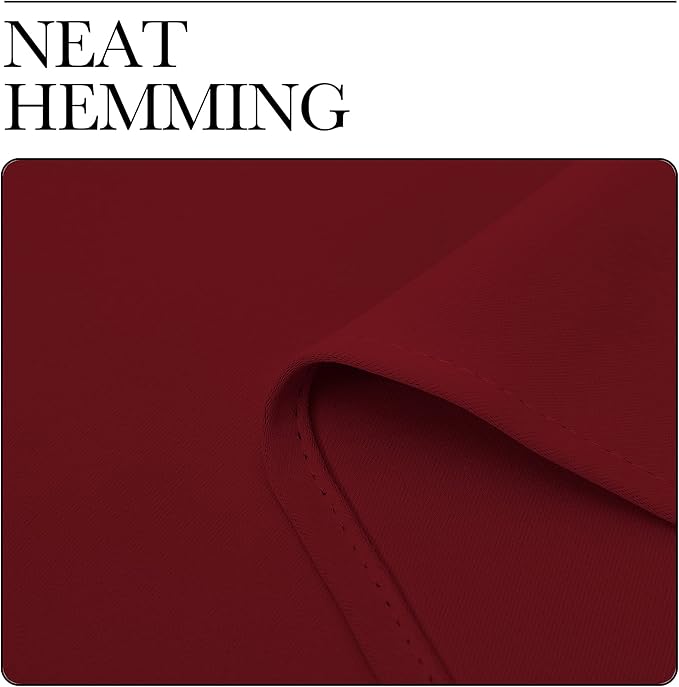 NICETOWN Burgundy Red Blackout Curtains 48 inches Length for Laundry Room, 2 Panels, 42" Wide, Thermal Insulated Decoration Drapes for Short Window