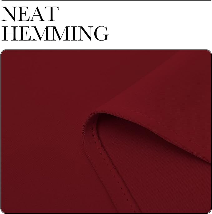 NICETOWN Christmas Burgundy Blackout Curtains and Drapes - Thermal Insulated Solid Rod Pocket Blackout Draperies/Panels for Guest Room (1 Pair, 70 by 84-Inch)
