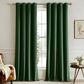 MIULEE Christmas Velvet Curtains Emerald Green Grommet Curtain Thermal Insulated Soundproof Room Darkening Blackout Curtains/Drapes for Girls & Ladys Living Room/Bedroom Decor 52 x 96 Inch 2 Panels