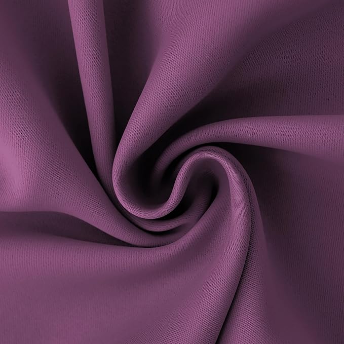 BGment Room Darkening Curtains 84 Inches Long - Grommet Thermal Insulated Drapes Window Treatment Curtains for Bedroom, 2 Panels, 52 x 84 Inch, Eggplant Purple