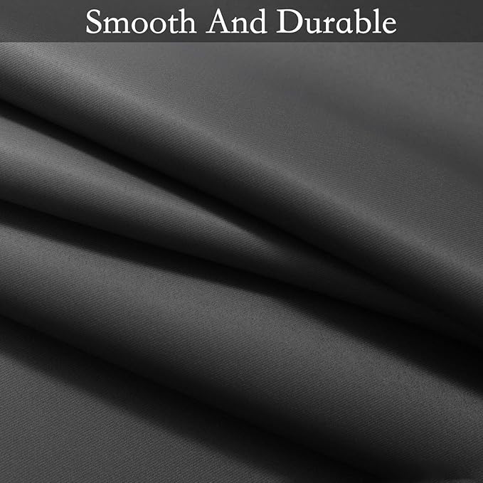 SimpleHome Ombre Room Darkening Curtains for Bedroom, Gradient Black to Grey White Light Blocking Thermal Insulated Grommet Window Curtain/Drapes for Living Room,2 Panels, 70x84 inches Length