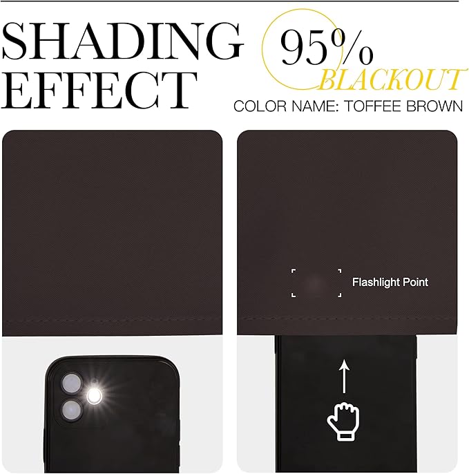 NICETOWN Toffee Brown Blackout Curtains 80 inch Length 2 Panels Set - Grommet Thermal Insulated Window Treatments Light & Sound Blocking Drapes for Living Room/Doorway, W46 x L80