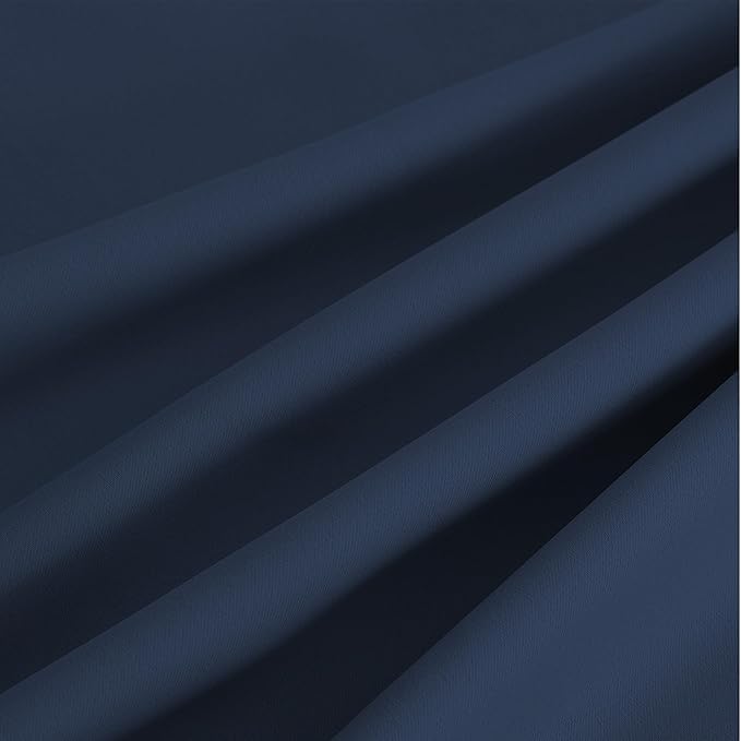 NICETOWN Room Darkening Draperies Curtains Panels, 2 Panels Navy Blue W52 x L84
