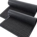 OLANLY Front Door Mat Indoor Outdoor Entrance, 2-Pack 35 x 23 Inch, Waterproof Heavy Duty Doormat, Fade Resistant, Low Profile, Easy Clean Patio Porch Welcome Floor Mats for Entry, Charcoal Grey