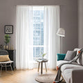 MIULEE White Window Sheer Curtains for Bedroom Living Room Solid Elegant Net Drapes 2 Panels Width 38 x Length 84 Inches