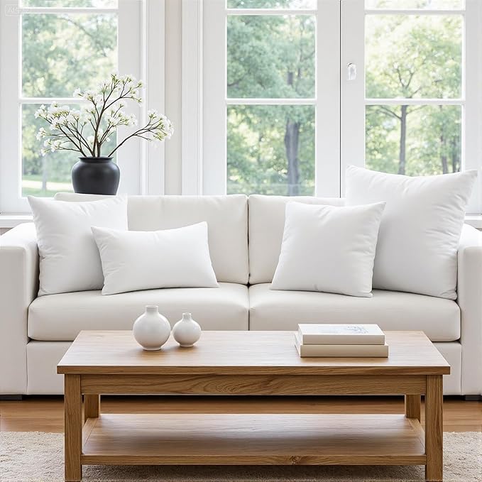 MIULEE Throw Pillow Insert Premium Pillow Stuffer Sham Rectangle for Decorative Cushion Bed Couch Sofa 16x20 Inch