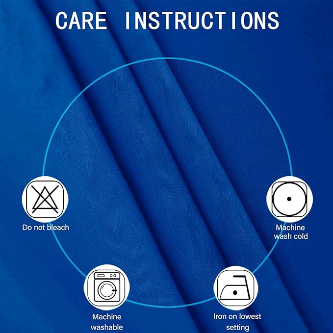 LEMOMO Blackout Curtains 52 x 120 Inch Long Royal Blue Curtains Set of 2 Panels Room Darkening Curtains for Bedroom and Living Room
