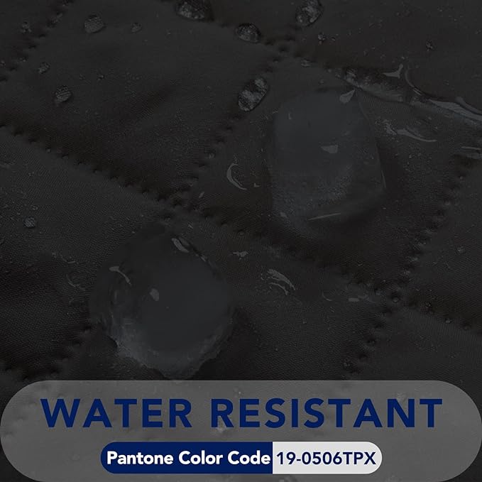 PureFit Reversible Quilted Oversized Recliner Sofa Cover, Water Resistant Furniture Protector, Washable Couch Cover with Elastic Straps for Kids, Pets (Large, Black/Black)