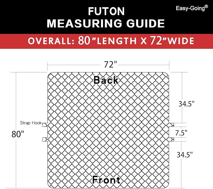 Easy-Going Futon Sofa Slipcover Reversible Sofa Cover Armless Cover Furniture Protector Couch Cover Water Resistant Pets, Kids, Children, Dog, Cat Wine/Beige
