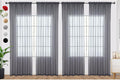 SpaceDresser Grey Sheer Curtains 4 Panels Rod Pocket Semi-Sheer Curtain 63 Inches Long Light Filtering Voile Window Drapes for Bedroom Living Room Kitchen, Each 52W x 63L