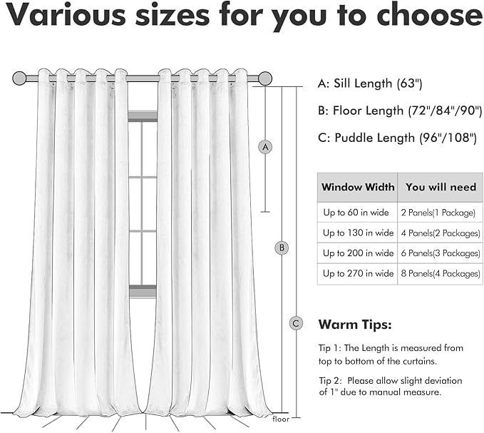 MIULEE Velvet Curtains Golden Brown Elegant Grommet Thermal Insulated Soundproof Room Darkening Curtain/Drapes for Classical Living Room Bedroom Decor 72 x 84 Inch Set of 2