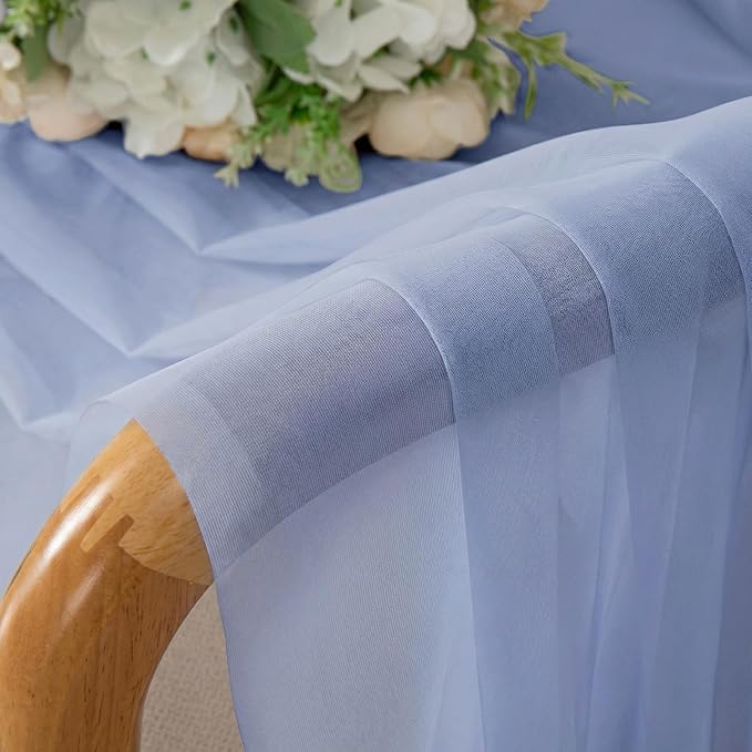 Simplebrand Denim Sheer Curtains 63 Inch Length 2 Panels, Rod Pocket Solid Color Window Sheer Curtain Panels, Elegant Curtains & Drapes for Living Room, Bedroom 2 Panels (Ivory, 42" W x 63" L)