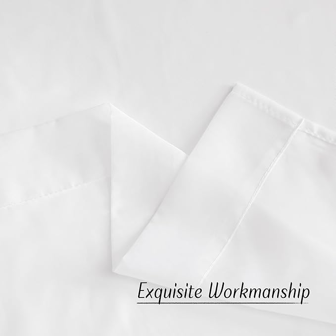 NICETOWN Sheer Curtains Panels for Bedroom - Soft Ivory Voile Drapes Balance Light for Nursery/Living Room (2 Panels, W54 x L72 Inches)